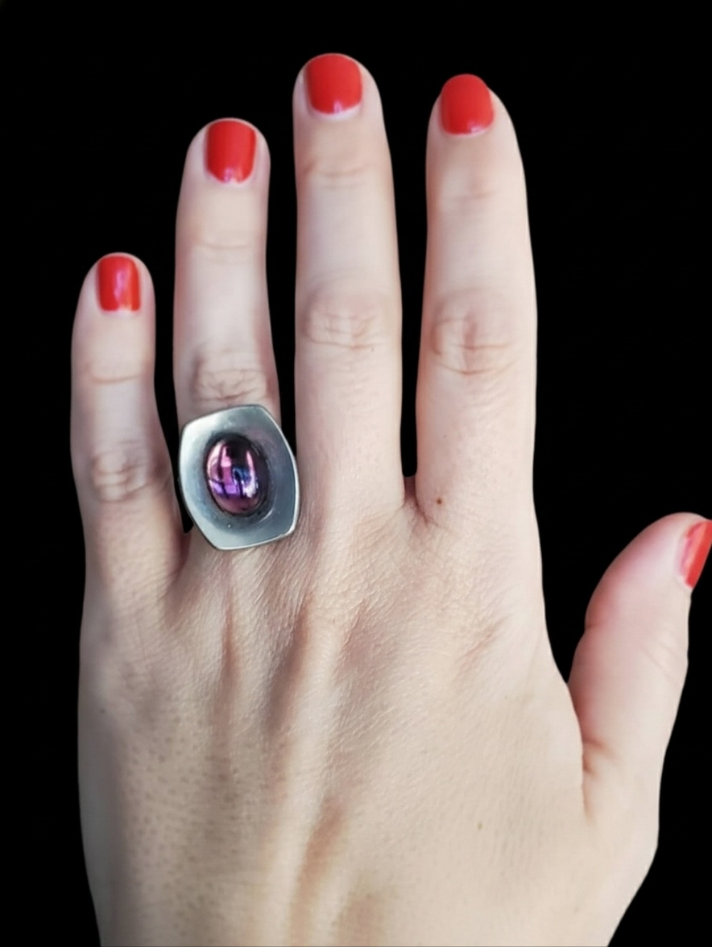 Vintage Danish MCM Modernist Ring